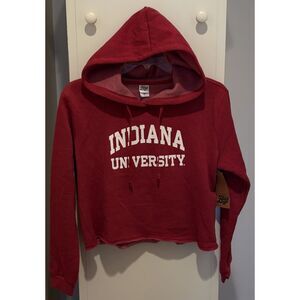 Indiana University Cropped Hoodie Women's Large (NWT)